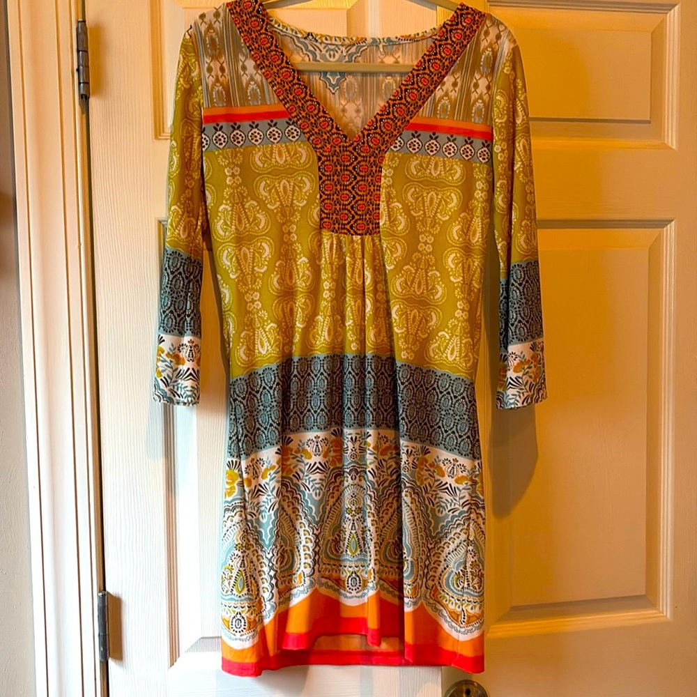 Beautiful fall colored easy to wear dress